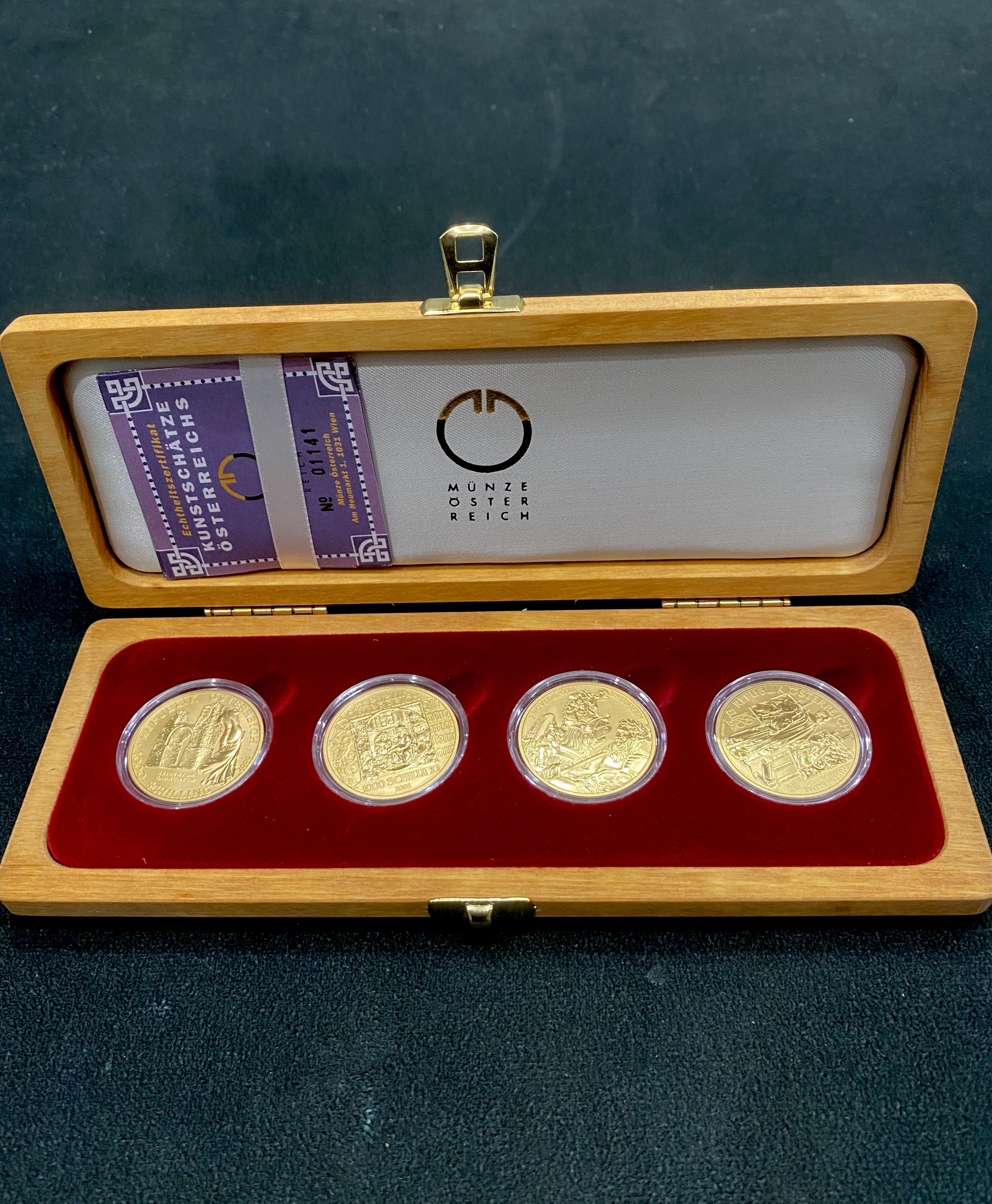 Goldmünzen-Set Serie “Kunstschätze Österreichs”