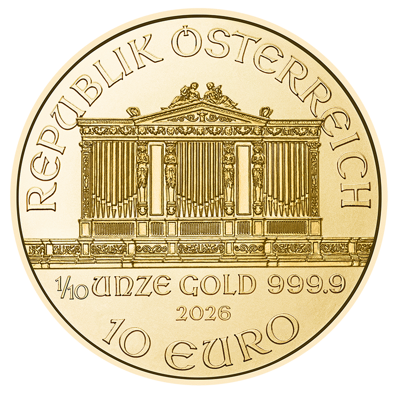 1/10 Unze Gold Wiener Philharmoniker EUR
