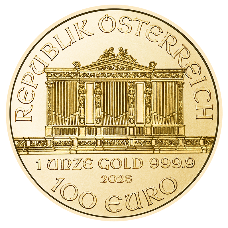1 Unze Gold Wiener Philharmoniker EUR