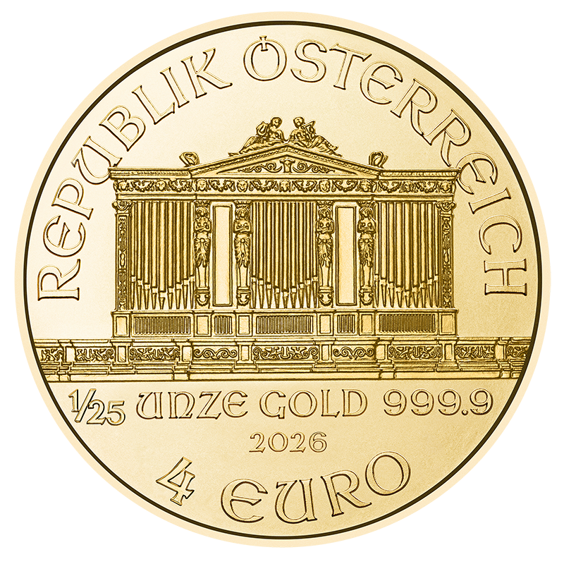 1/25 Unze Gold Wiener Philharmoniker EUR