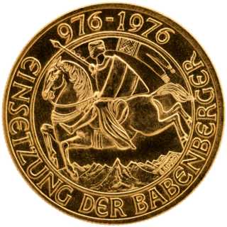 1000 Schilling Babenberger Goldmünze