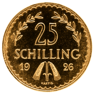 25 Schilling Goldmünze 25 Schilling Goldmünze